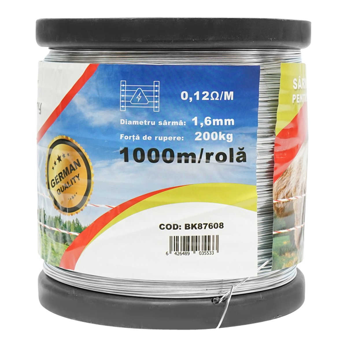 Sarma galvanizata pentru gard electric 1,6mm x 1000m Breckner Germany